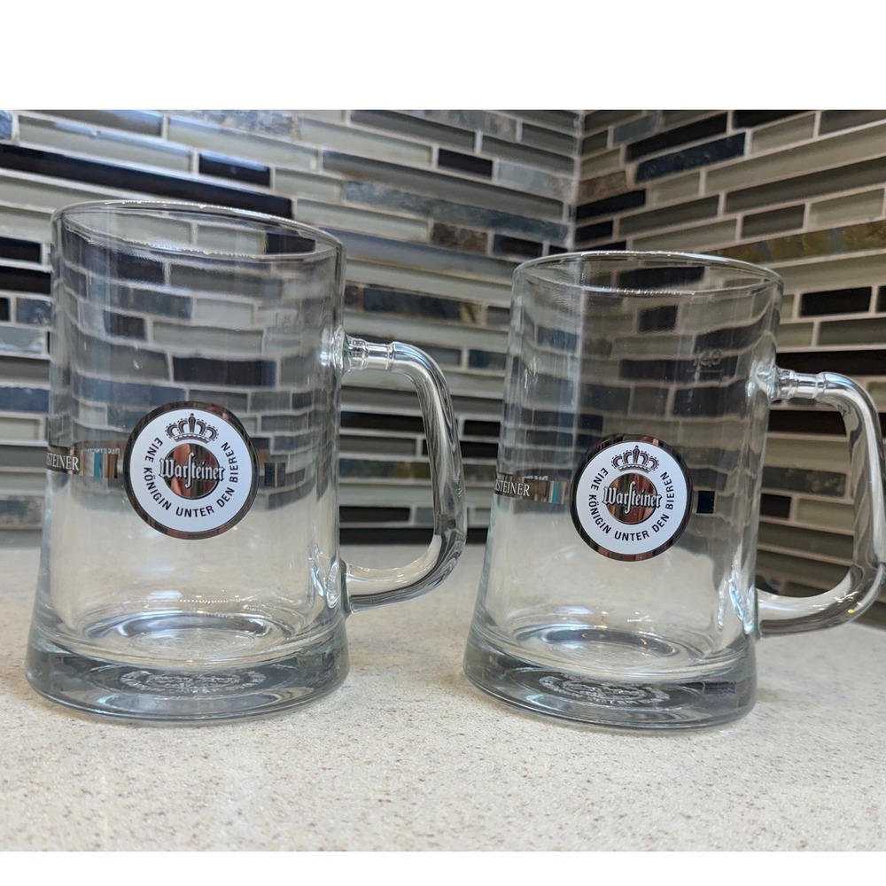 Warsteiner Beer Mugs German Steins‎ 0.5L Set of 2 Eine Konigin Unter Den Bieren